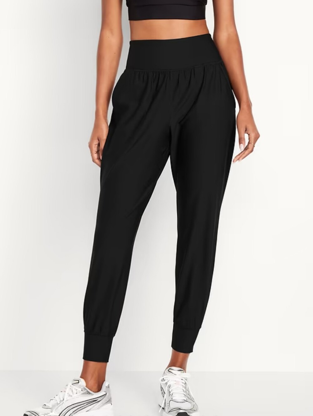 Old Navy High-Waist Black Active Jogger Pants